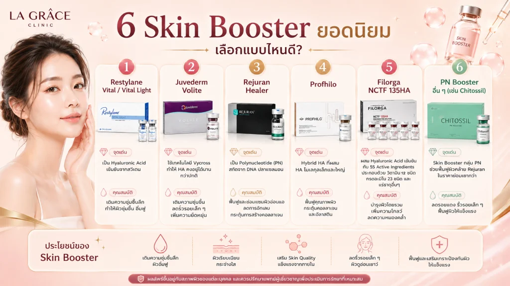 6 ชนิดยอดนิยมของ Skin Booster