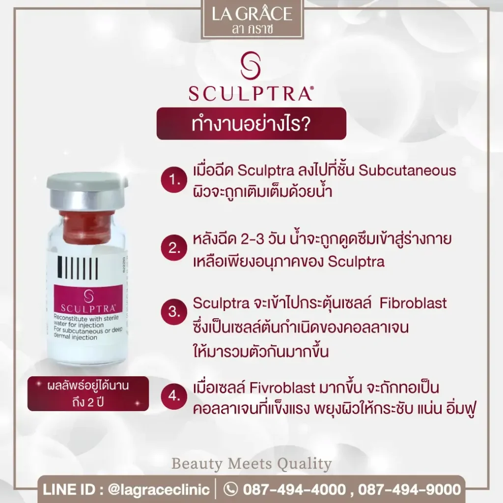 กระบวนการ การทำงานของ Sculptra