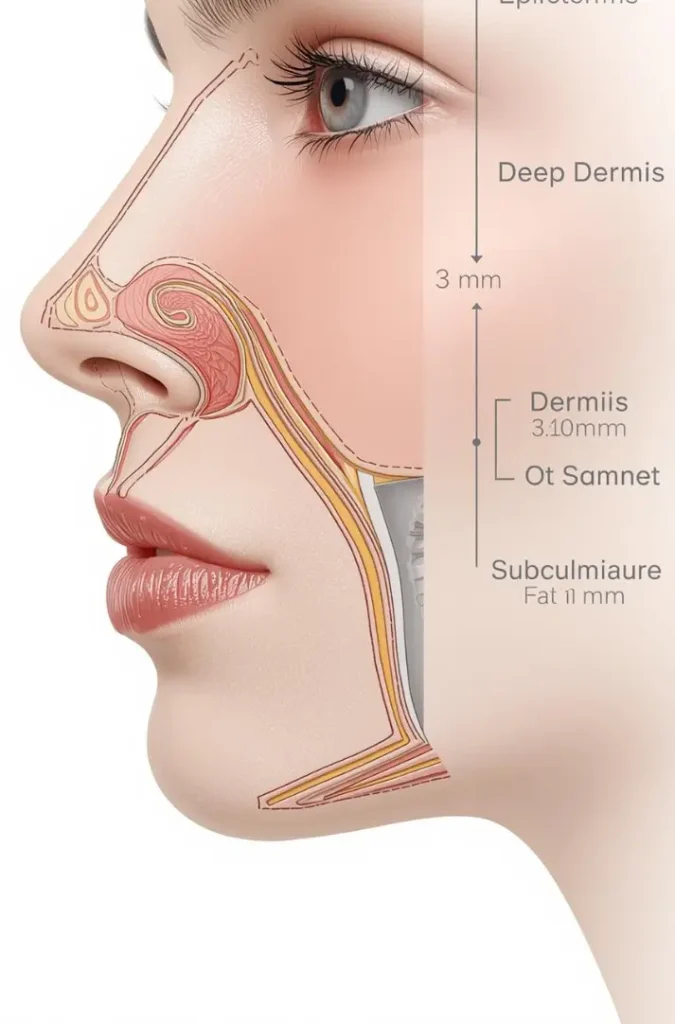 Ulthera 3.0 mm ทำงานที่ชั้นหนังแท้ลึก