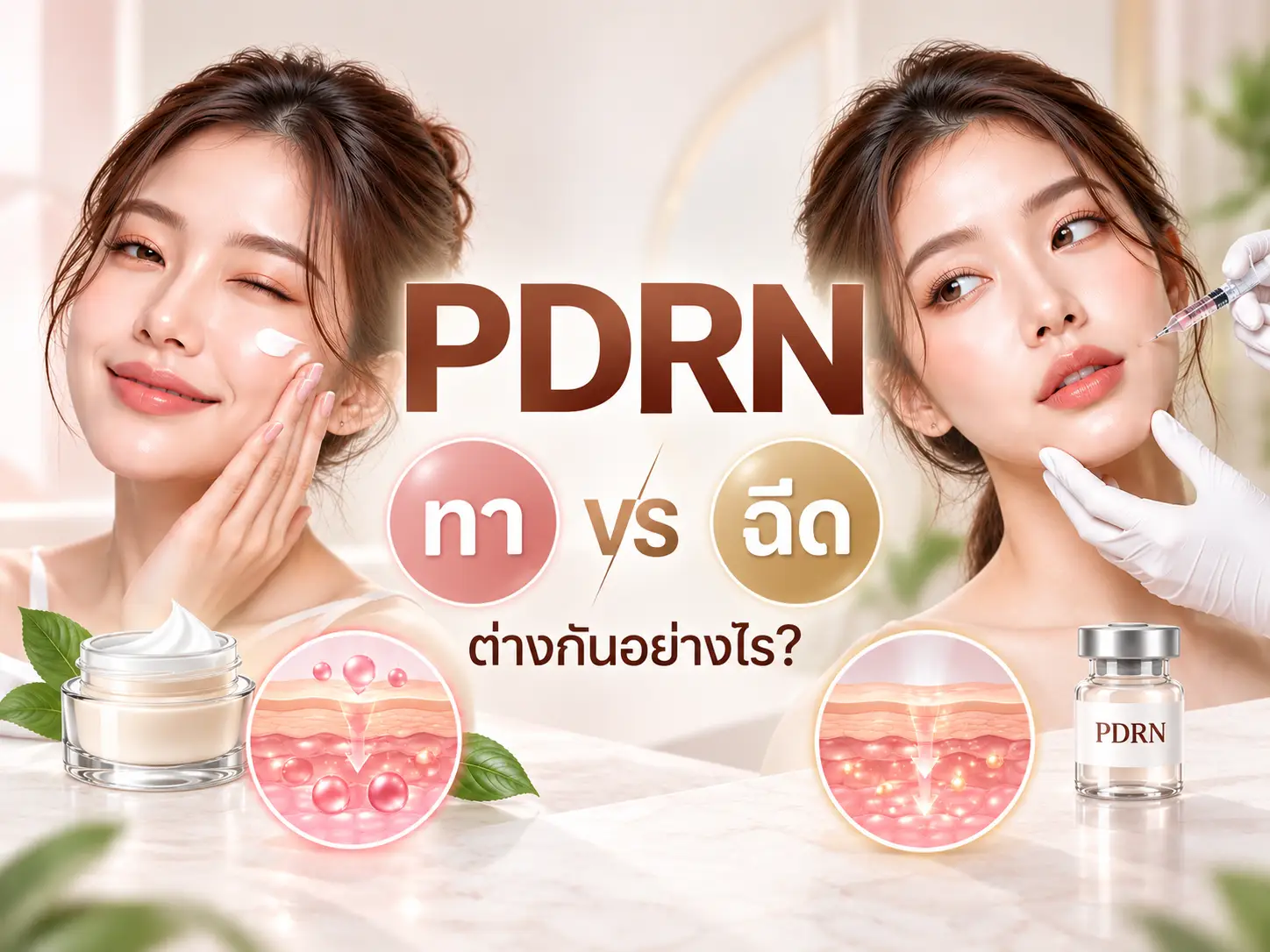PDRN ทา vs ฉีด